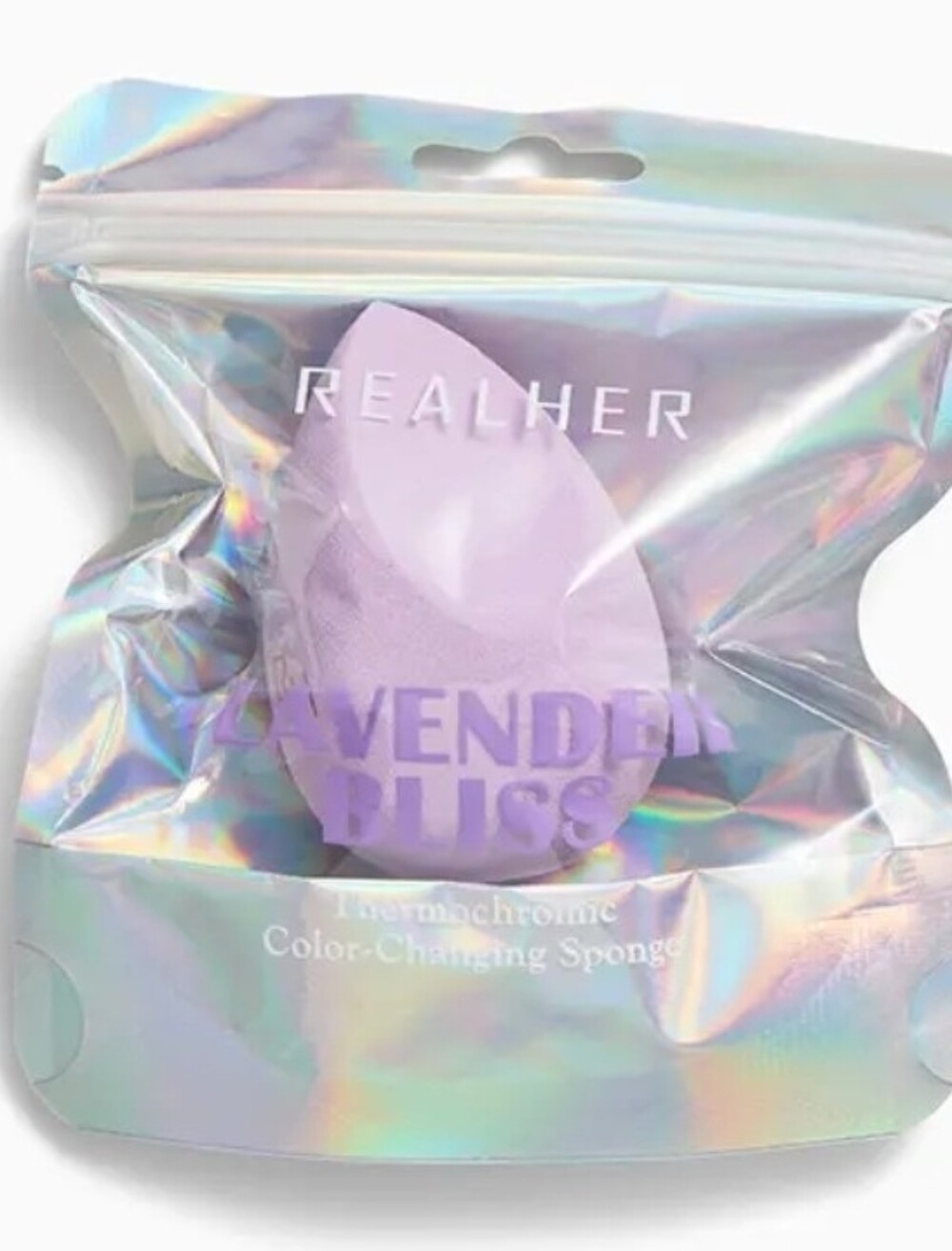 REALHER Thermochromic Color-changing Makeup Sponge, Lavender Bliss